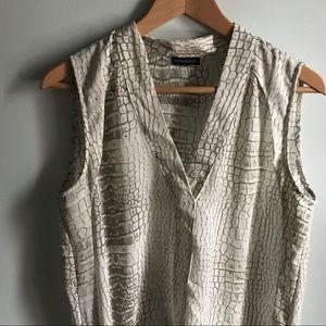 Cynthia Rowley Snake Skin Print Blouse